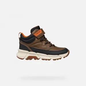Geox Flexyper Plus Boy hnedé členkové topánky