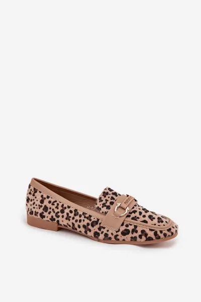 Dámske mokasíny s leopardím vzorom