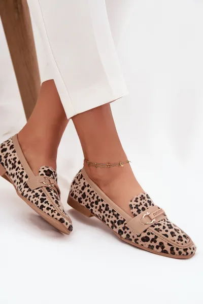 Dámske mokasíny s leopardím vzorom