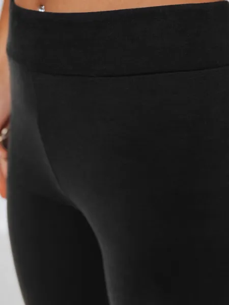 Dámske 3/4 legíny s vysokým pásom, čierne