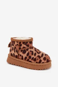 Detské snehule s kožušinou a leopardím vzorom