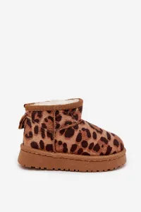 Detské snehule s kožušinou a leopardím vzorom