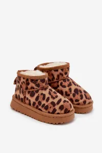 Detské snehule s kožušinou a leopardím vzorom