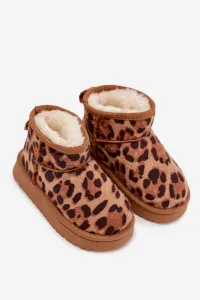 Detské snehule s kožušinou a leopardím vzorom