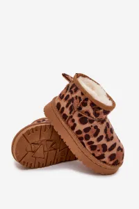 Detské snehule s kožušinou a leopardím vzorom