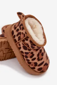 Detské snehule s kožušinou a leopardím vzorom