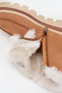 Dámske snehule Lee Cooper z prírodnej semišovej kože