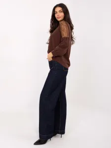 Hnedá blúzka s čipkou