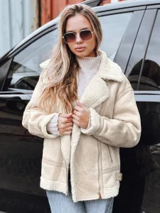 Dámska béžová zimná bunda