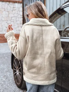 Dámska béžová zimná bunda