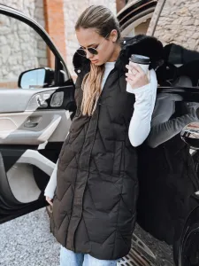 Dámska čierna prešívaná vesta