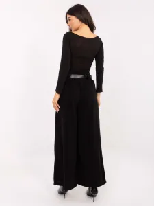 Čierne jednofarebné nohavice