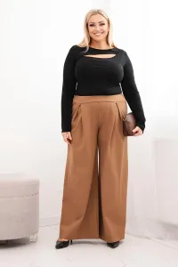 Kesi Plus Size nohavice s širokými nohavicami