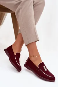 Dámske mokasíny z eko-semišu Bordeaux