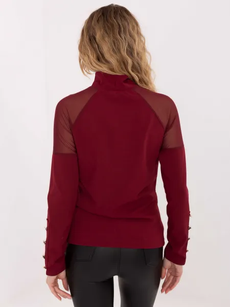 Blouse-MI-BZ-M776.13-burgundy