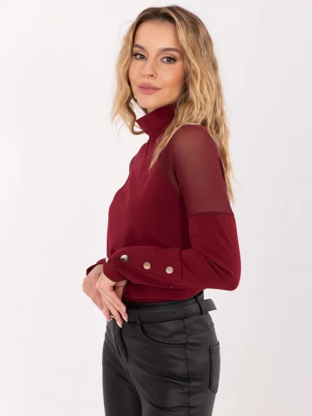Blouse-MI-BZ-M776.13-burgundy