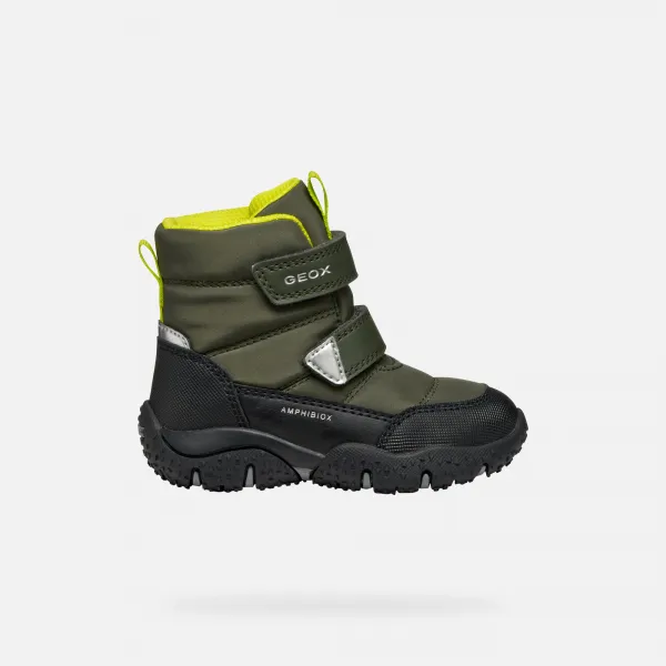 Khaki detské zimné topánky Geox Baltic Boy B ABX