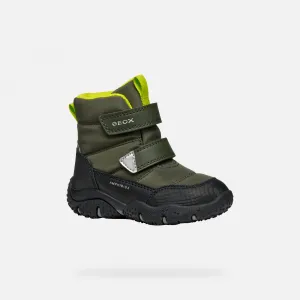 Khaki detské zimné topánky Geox Baltic Boy B ABX