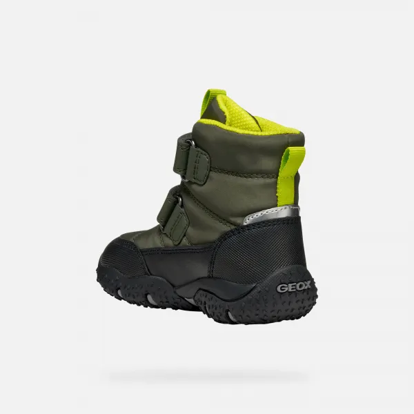 Khaki detské zimné topánky Geox Baltic Boy B ABX