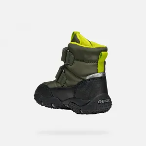 Khaki detské zimné topánky Geox Baltic Boy B ABX