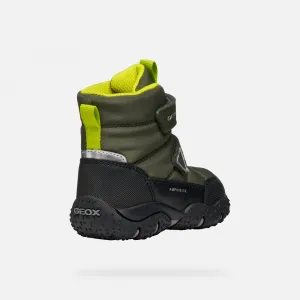 Khaki detské zimné topánky Geox Baltic Boy B ABX