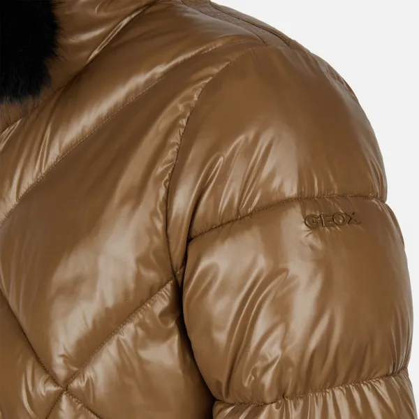 Hnedá dámska parka Geox Backsie