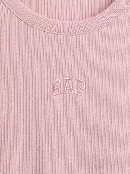 GAP rebrované crop tričko s logom