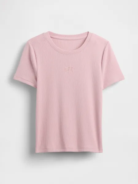 GAP rebrované crop tričko s logom