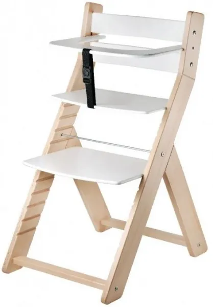 WOOD PARTNER Rastúca drevená ergonomická stolička LUCA prírodný lak