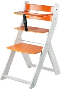 WOOD PARTNER Rastúca drevená ergonomická stolička LUCA biela/ biela