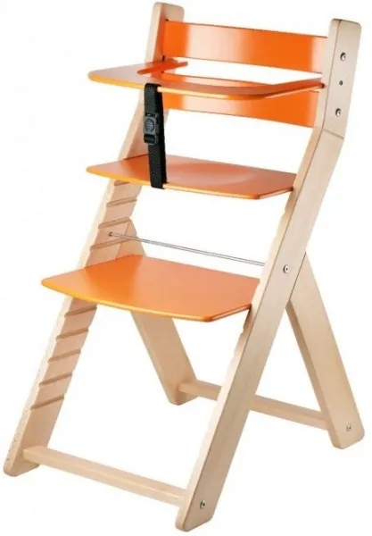 WOOD PARTNER Rastúca drevená ergonomická stolička LUCA prírodný lak