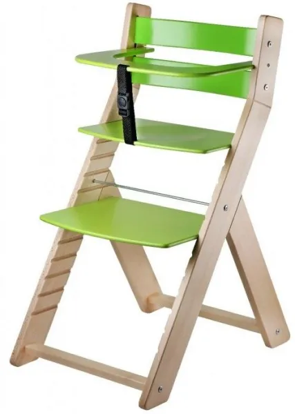 WOOD PARTNER Rastúca drevená ergonomická stolička LUCA prírodný lak