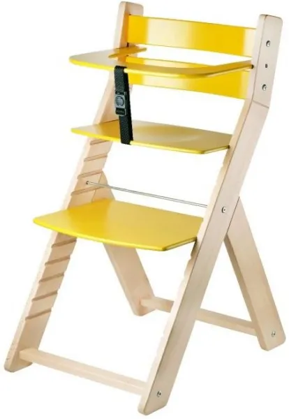 WOOD PARTNER Rastúca drevená ergonomická stolička LUCA prírodný lak