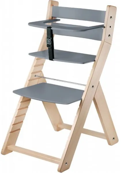 WOOD PARTNER Rastúca drevená ergonomická stolička LUCA prírodný lak