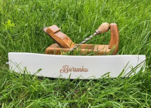 WOOD PARTNER Rastúca drevená ergonomická stolička LUCA biela/ biela