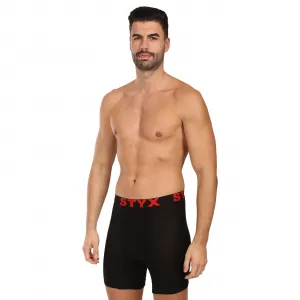 Pánske boxerky Styx long športová guma čierne (UN4960) M, trenky