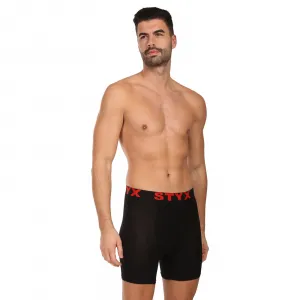 Pánske boxerky Styx long športová guma čierne (UN4960) M, trenky