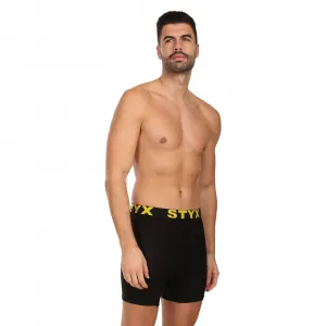 Pánske boxerky Styx long športová guma čierne (UN6960) M, trenky