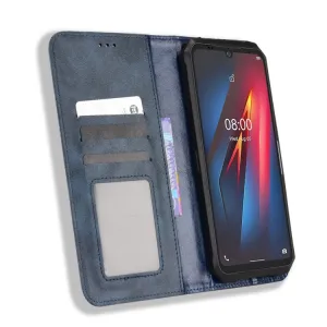 BUSINESS Peňaženkový kryt pre Ulefone Armor 8 / 8 Pro modrý