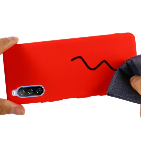 RUBBER Gumený kryt Sony Xperia 10 III červený