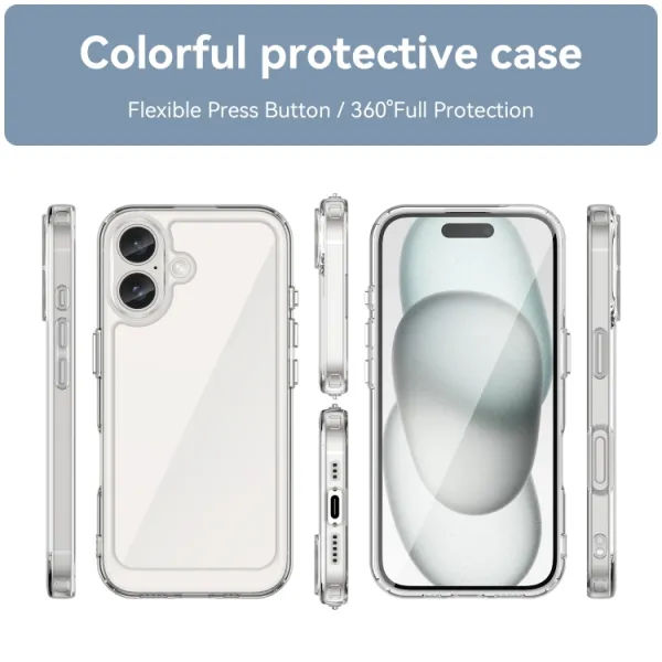 CRYSTAL Ochranný kryt pre Apple iPhone 16 priehľadný