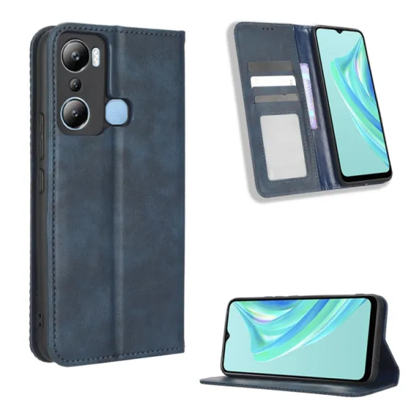 BUSINESS Peňaženkový kryt pre Infinix Hot 20i modrý