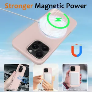 RUBBER MAGSAFE Silikónový kryt pre Apple iPhone 16 Pro svetloružový