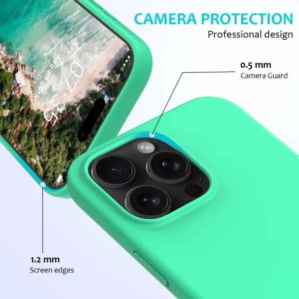 RUBBER Ochranný kryt pre Apple iPhone 16 Pro svetlozelený