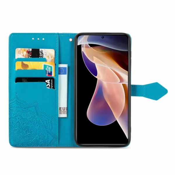 ART Peňaženkový kryt Xiaomi Redmi Note 11 Pro ORNAMENT modrý