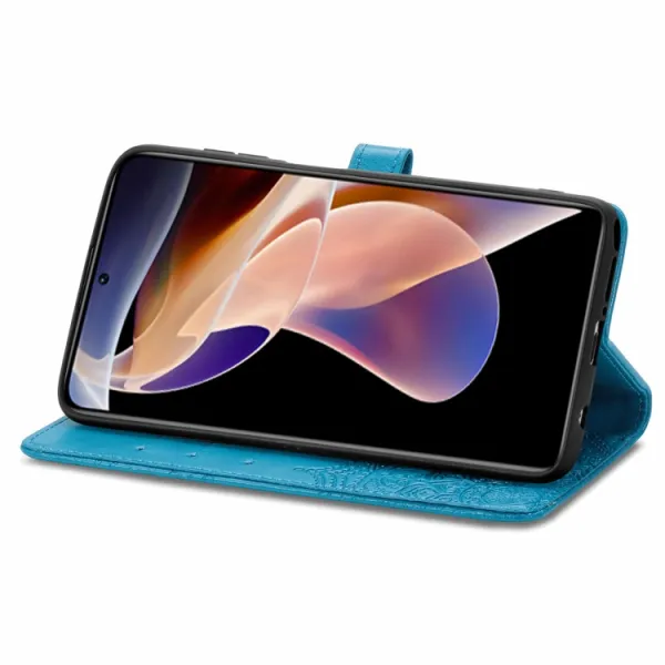ART Peňaženkový kryt Xiaomi Redmi Note 11 Pro ORNAMENT modrý