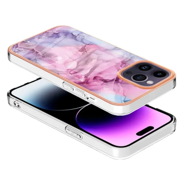 IMD MARBLE Ochranný kryt pre Apple iPhone 16 Pro Max PINK