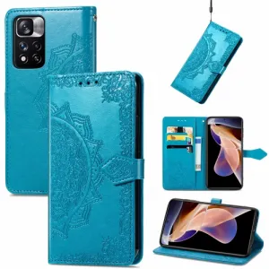ART Peňaženkový kryt Xiaomi Redmi Note 11 Pro ORNAMENT modrý