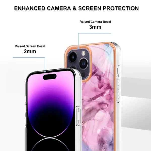 IMD MARBLE Ochranný kryt pre Apple iPhone 16 Pro Max PINK