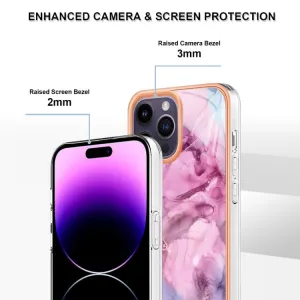 IMD MARBLE Ochranný kryt pre Apple iPhone 16 Pro Max PINK
